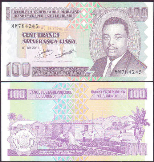 2011 Burundi 100 Francs (Unc) L001837